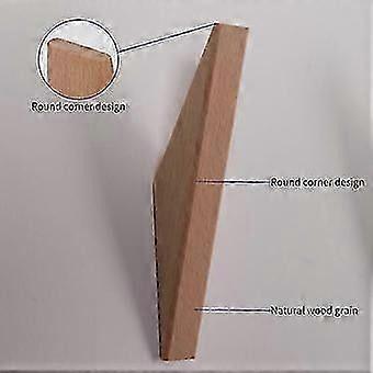 12pcs Wooden Wall Hook Piece Beech Triangle Clothes Hat Hook Holder