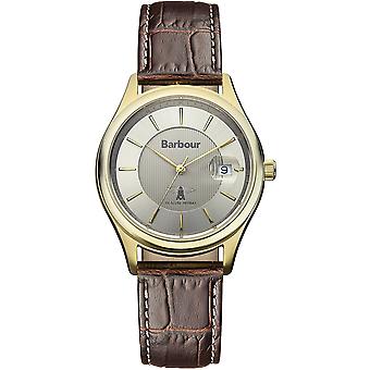 Barbour-Heaton Swiss Quartz analoge man horloge met BB016GDBR Cowskin armband