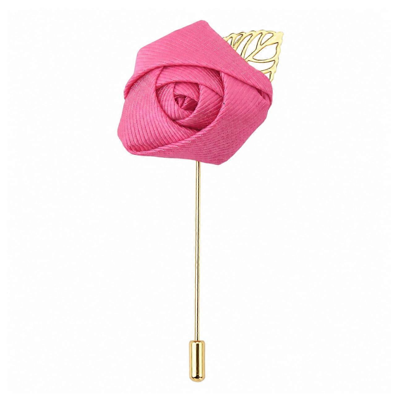 Fuchsia Pink Plain Twill Lapel Pin