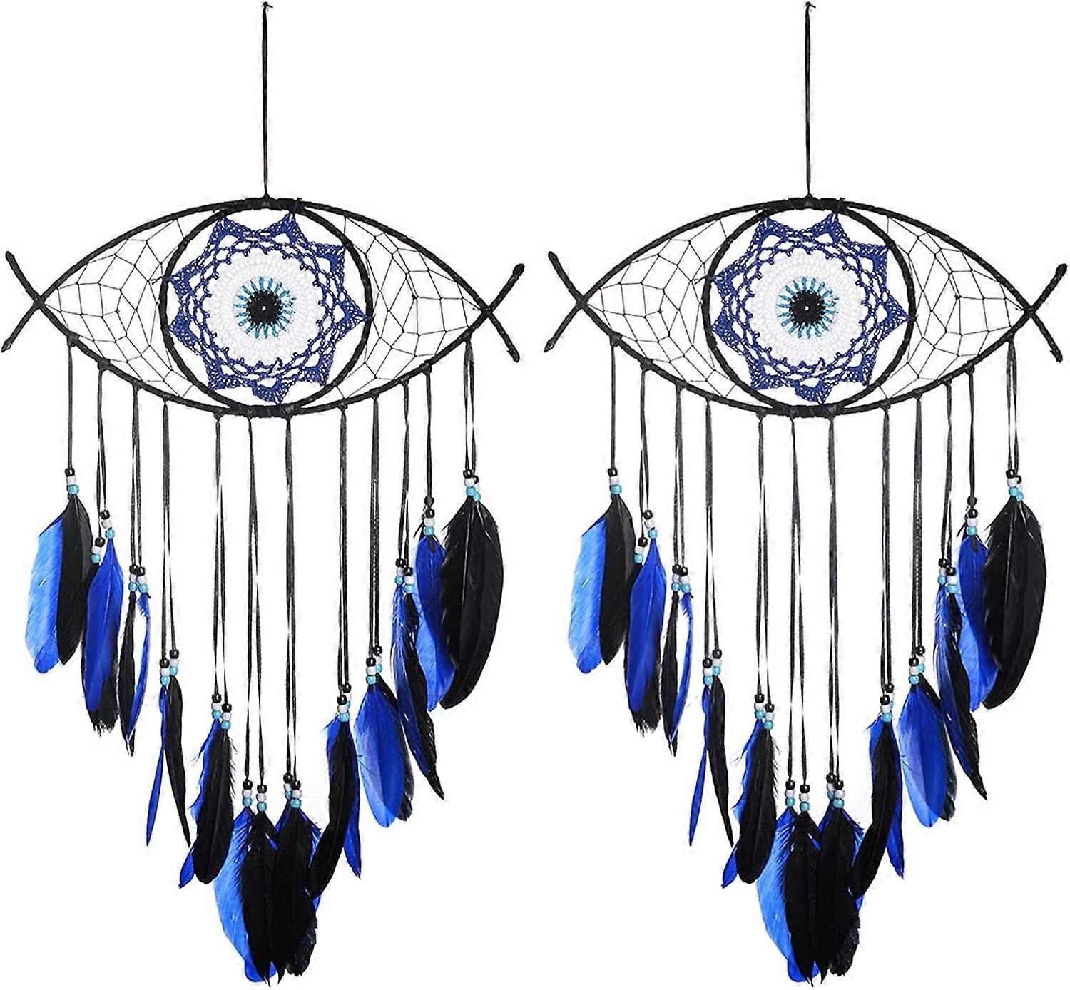 2pcs Evil Eye Dreamcatcher Boho Wall Decor