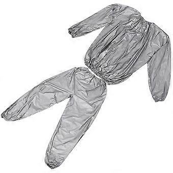Silver Sweat Suit Sweat Top and Pants for Sauna Comfortable Fit