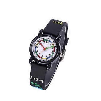 Waterproof Kids Watch Cartoon 3D Quartz Watch for Kids Black