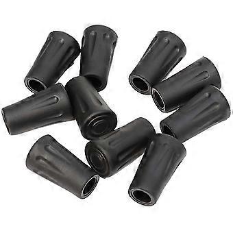 10 Pieces Walking Rubber Buffers Nordic Walking Pads Asphalt Rubber Buffers For All Common Nordic Walking Poles And Hiking Poles (black)