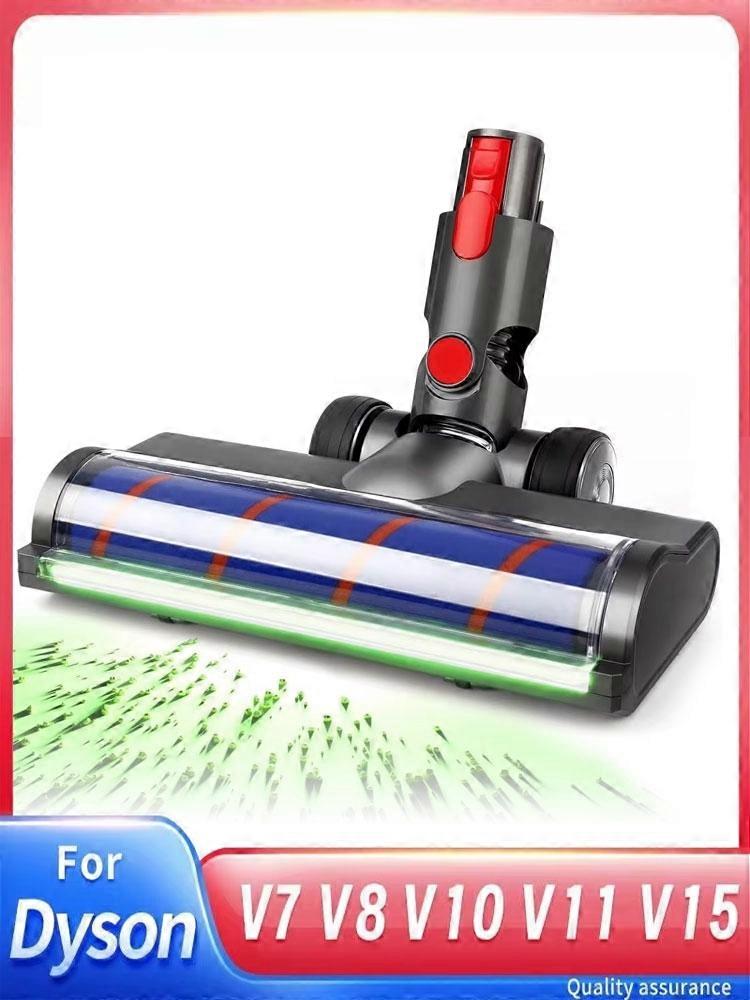 Floor brush head replacement part for Dyson V7, V8, and V10 vacuum cleaners: direct-drive brush head for carpets.
