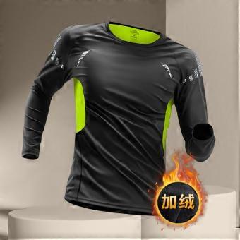 Winter Thermal Long Sleeve Fleece Lined Compression Top Quick Dry Men/s Fitness Running Training Basketball Shirt Autumn Wint...