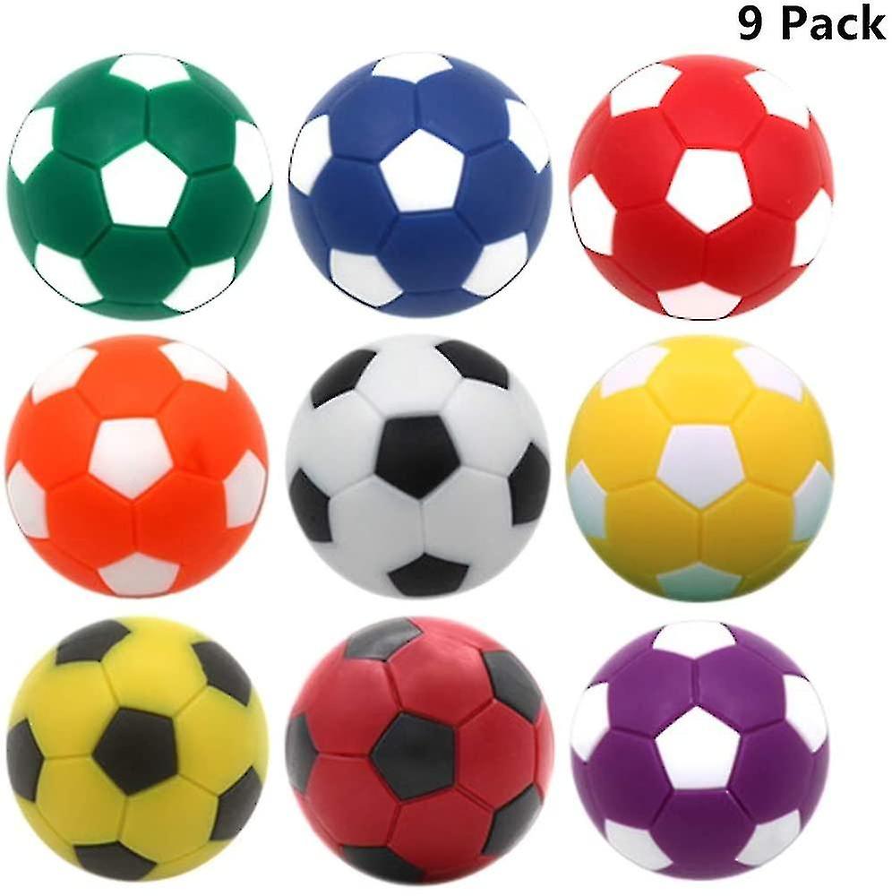 9pcs Foosball Table Balls 1.42 Inch Table Soccer Balls For Foosball Tabletop Game Foosball Accessory Replacements Multicolor