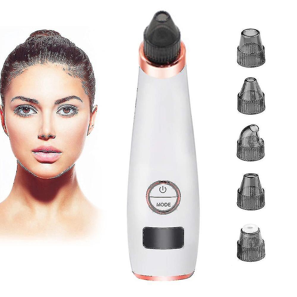 Blackhead Remover Pore Cleaner Vacuum Cleaner With Heating Mode 3 Suction Modes Pore Cleaner Blackhead Remover With Led Display And 5 Interchangeable