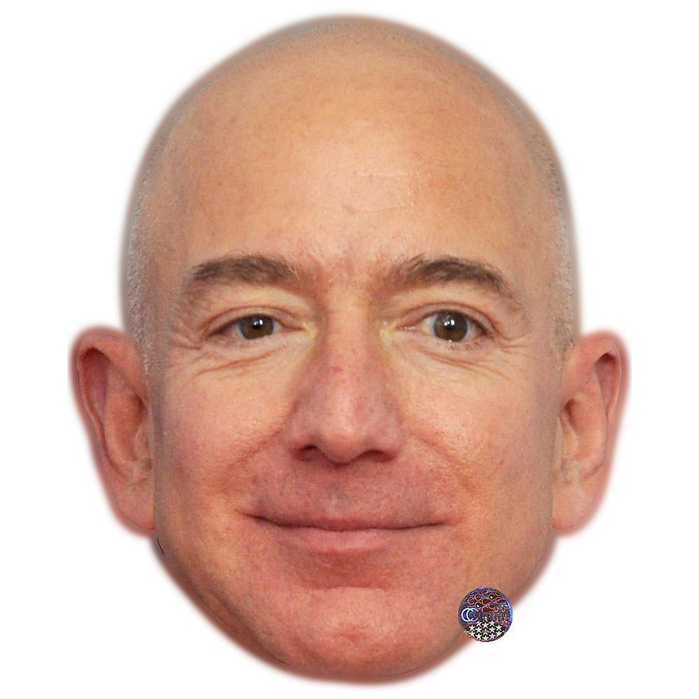 Jeff Bezos Celebrity Mask, Flat Card Face