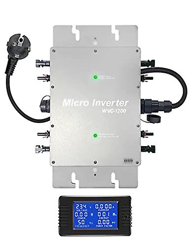 1200W Solar Grid Tie Micro Inverter, Waterproof Ip65, Mppt, Dc28-50v Pv Input, Ac180-260v Output For 30v/36v Solar Panels