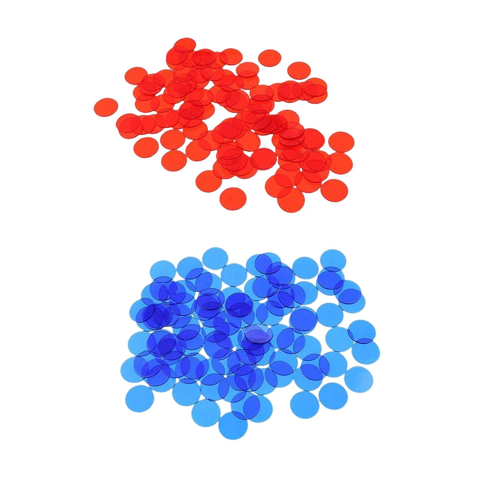 200x Plastic Bingo Chips Markers for Roulette Games Learning Math Counting
