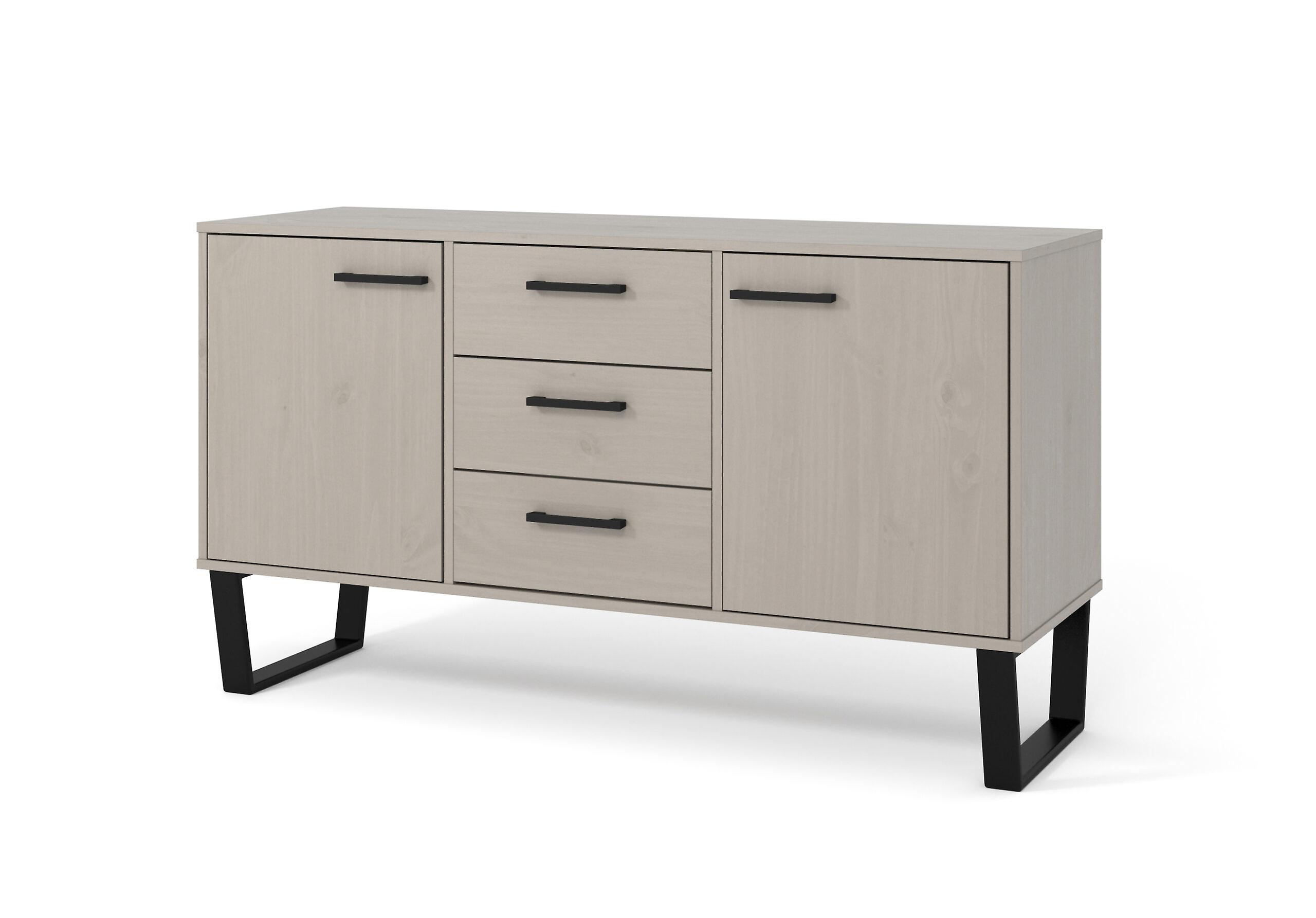 Tocos Grey Medium Sideboard With 2 Doors, 3 Drawers