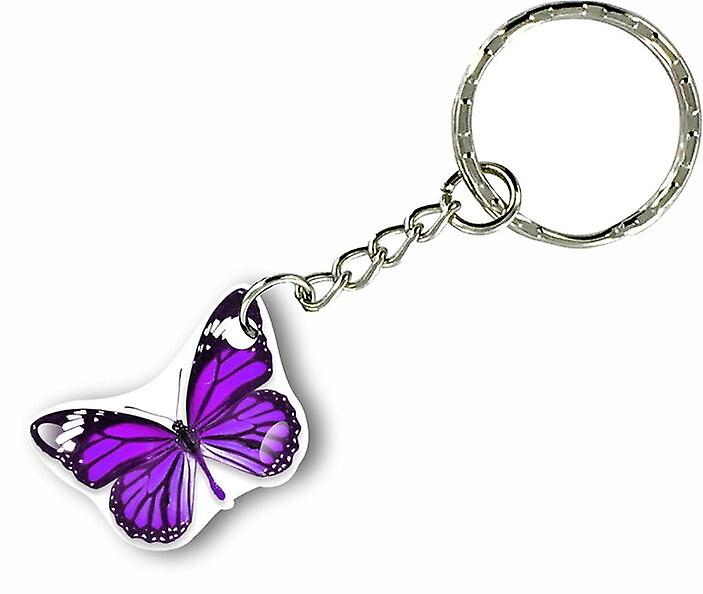 Keychain Key Cles Door Car Motorcycle Butterfly Butterfly Violet Butterfly