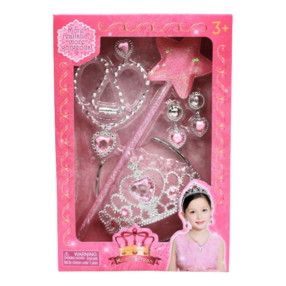Miracle Dream Tiara with Wand Accessories Set Dress Up for Pretend Play Ages 3+