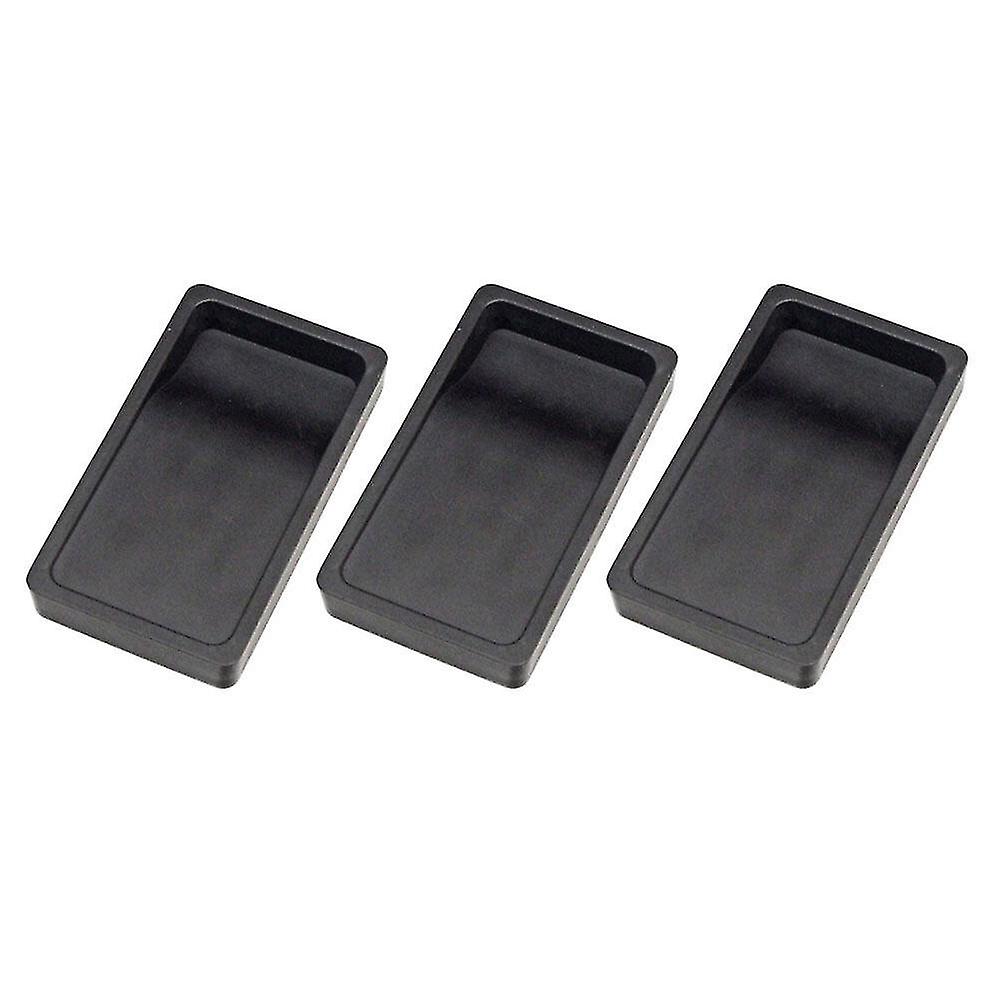 3 Pcs Student Calligraphy Inkstone Two-sided Inkslab Lightweight Portable Inkstone (black)