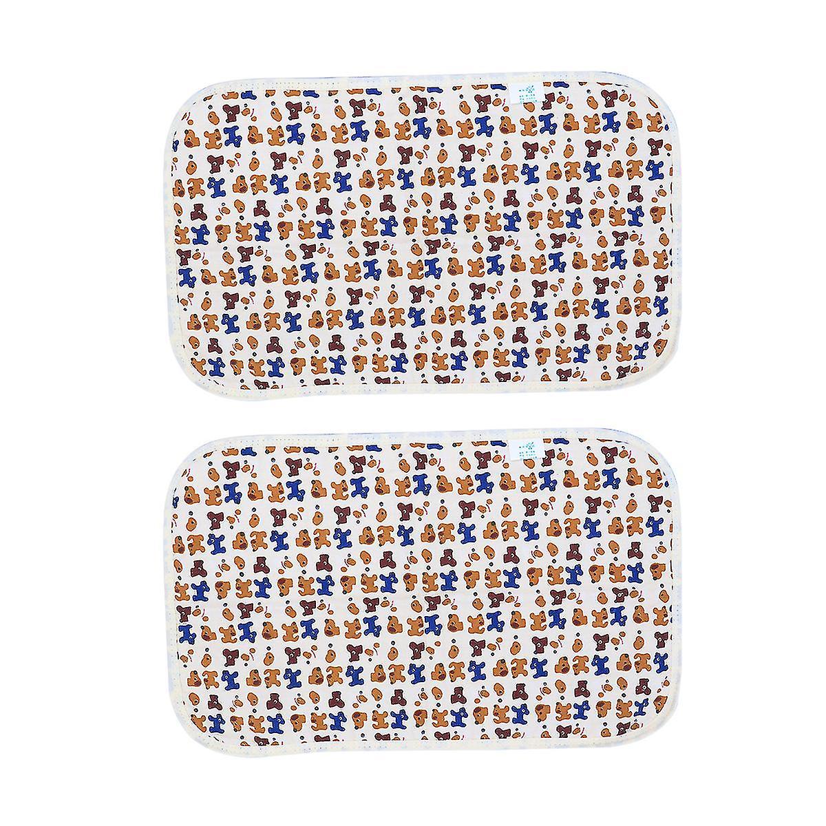 2pcs Washable Dog Pee Pads Fast Absorbing Reusable Training Puppy Pads (coffee)