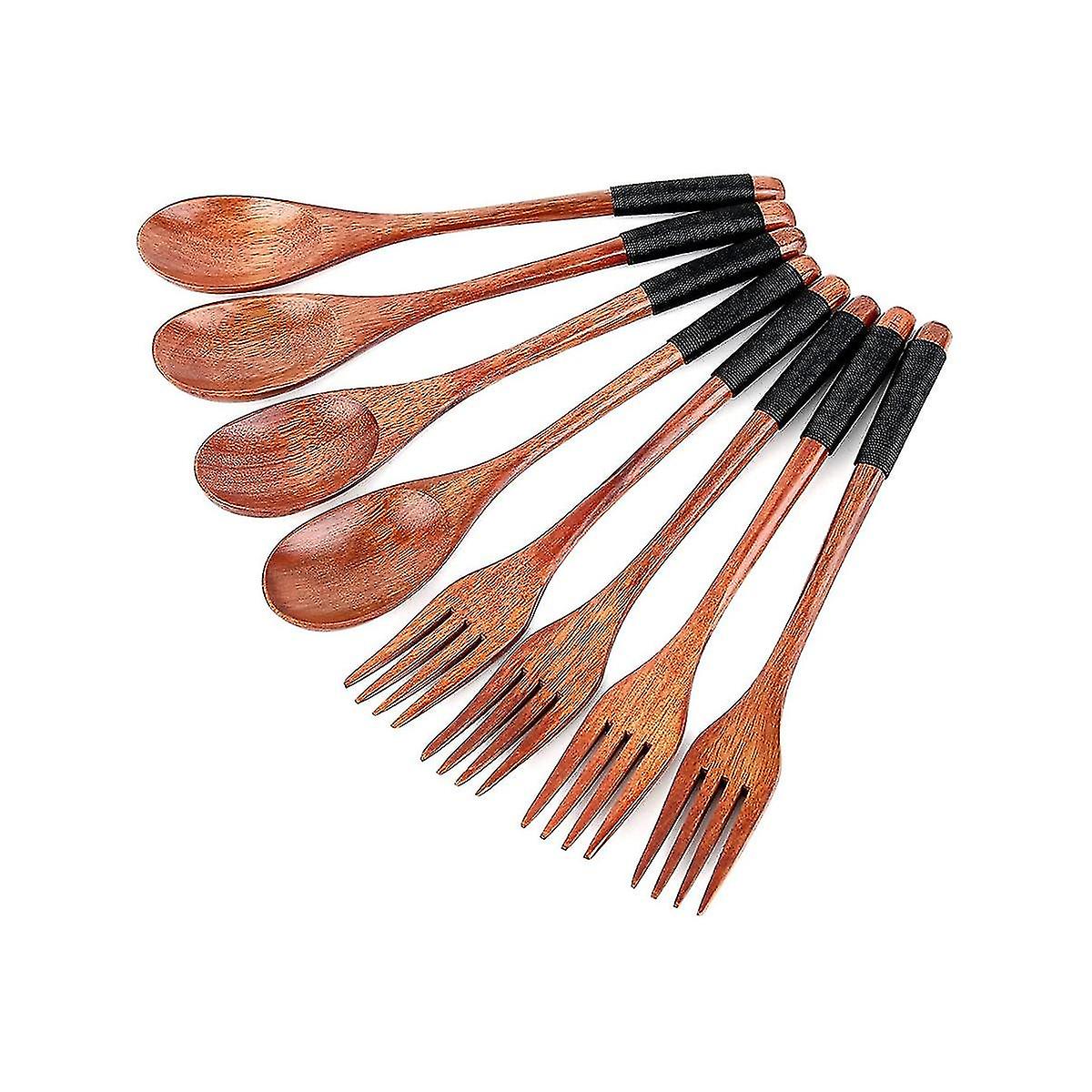 8pcs Spoons Forks Set, Utensil Set, Kit Spoon, Reusable T