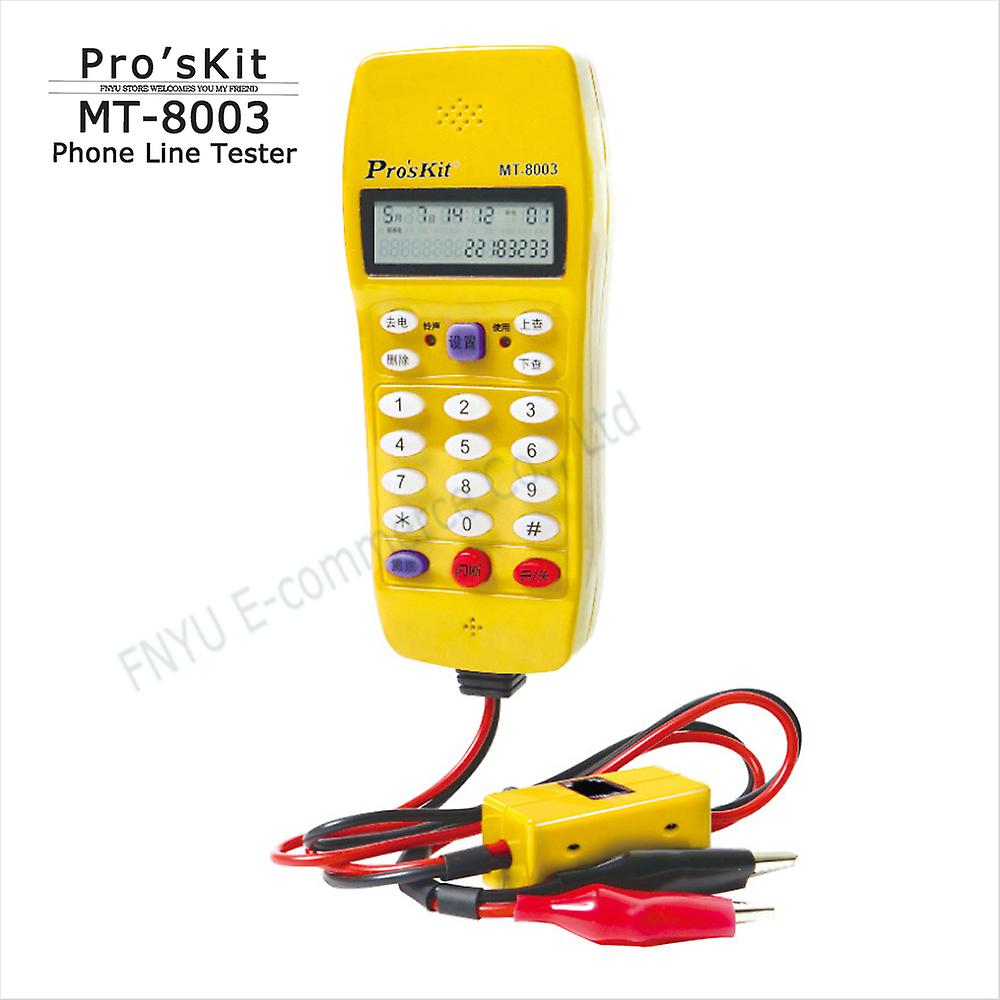 Pro'skit Détection automatique Testeur de ligne téléphonique Mt-8003 16-bit Lcd Type d'appelant Check Line Téléphone Circuit Finder Outils de réparation