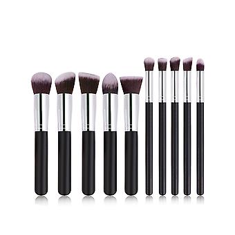 10pcs Portable Makeup Brushes Portable Concealer Eyeshadow Brush Set