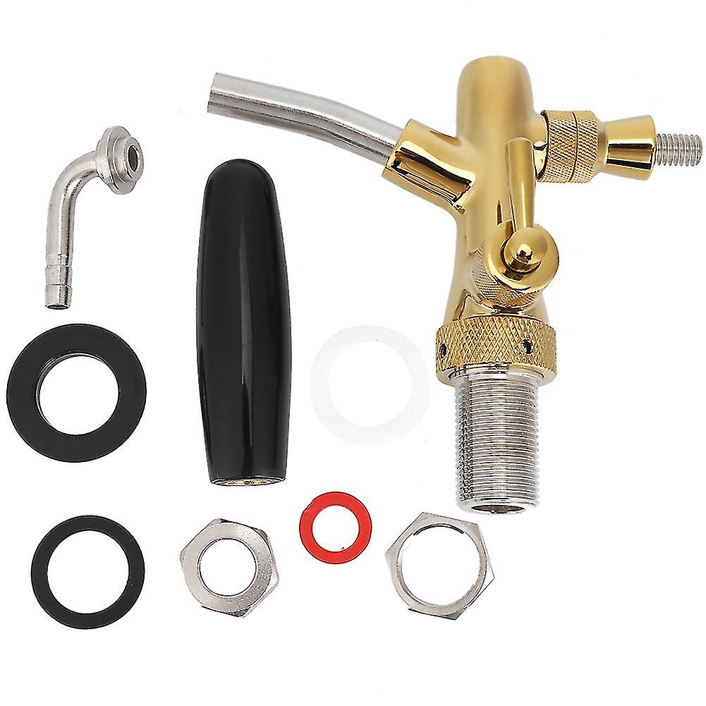 Robinet de bière élégant à filetage G5 / 8, corps en laiton Noyau en acier inoxydable, robinet de bière chromé pour bars, pubs, restaurants, hôtels, familles (compatible