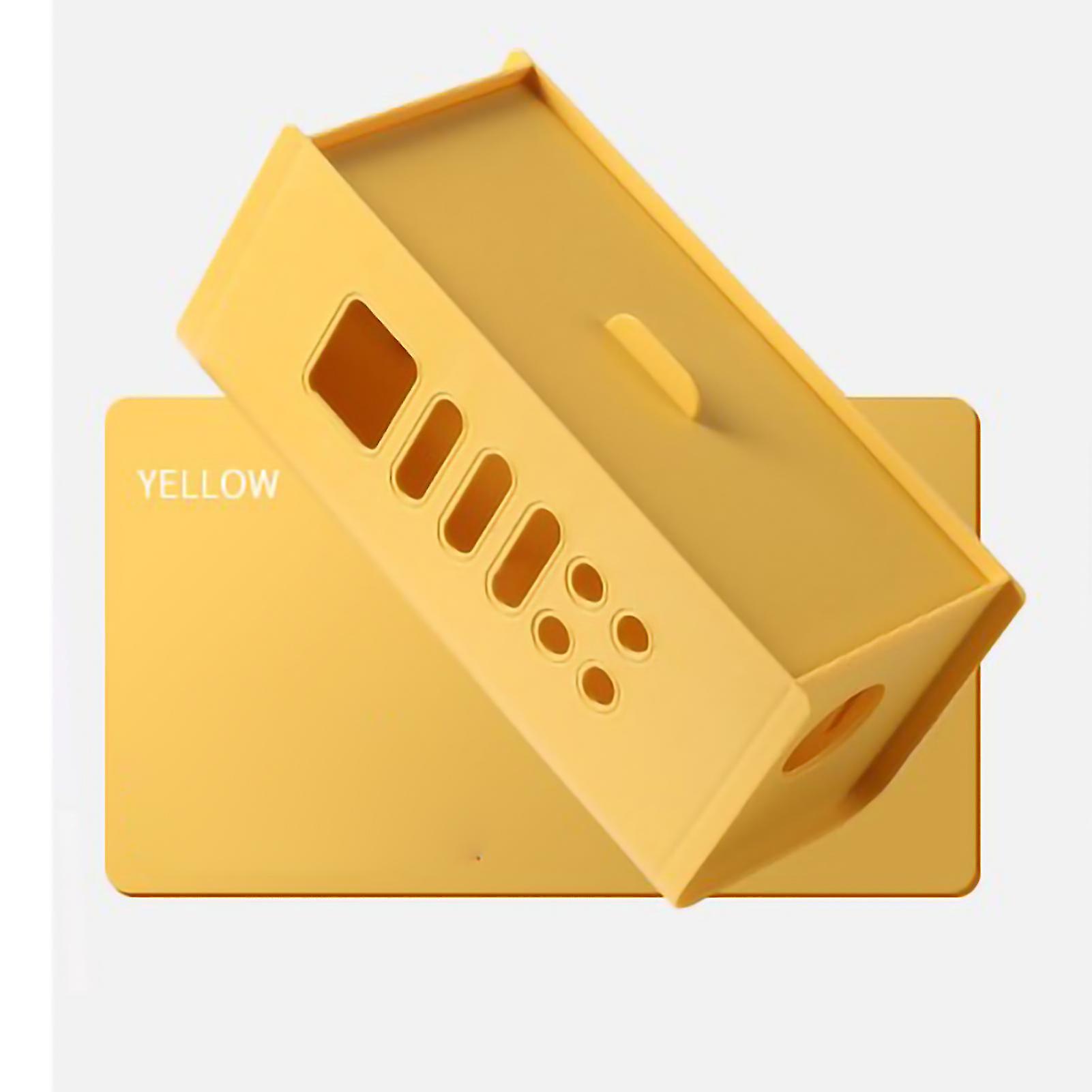 Yellow Plastic Cable Organizer Box for TV and Computer Power Cords