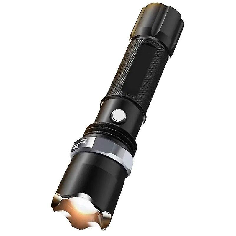 Flashlight Led Strong Light Rechargeable Outdoor Aluminum Alloy Rotating Focusing Ultra Bright Long Range Mini Portable Flash