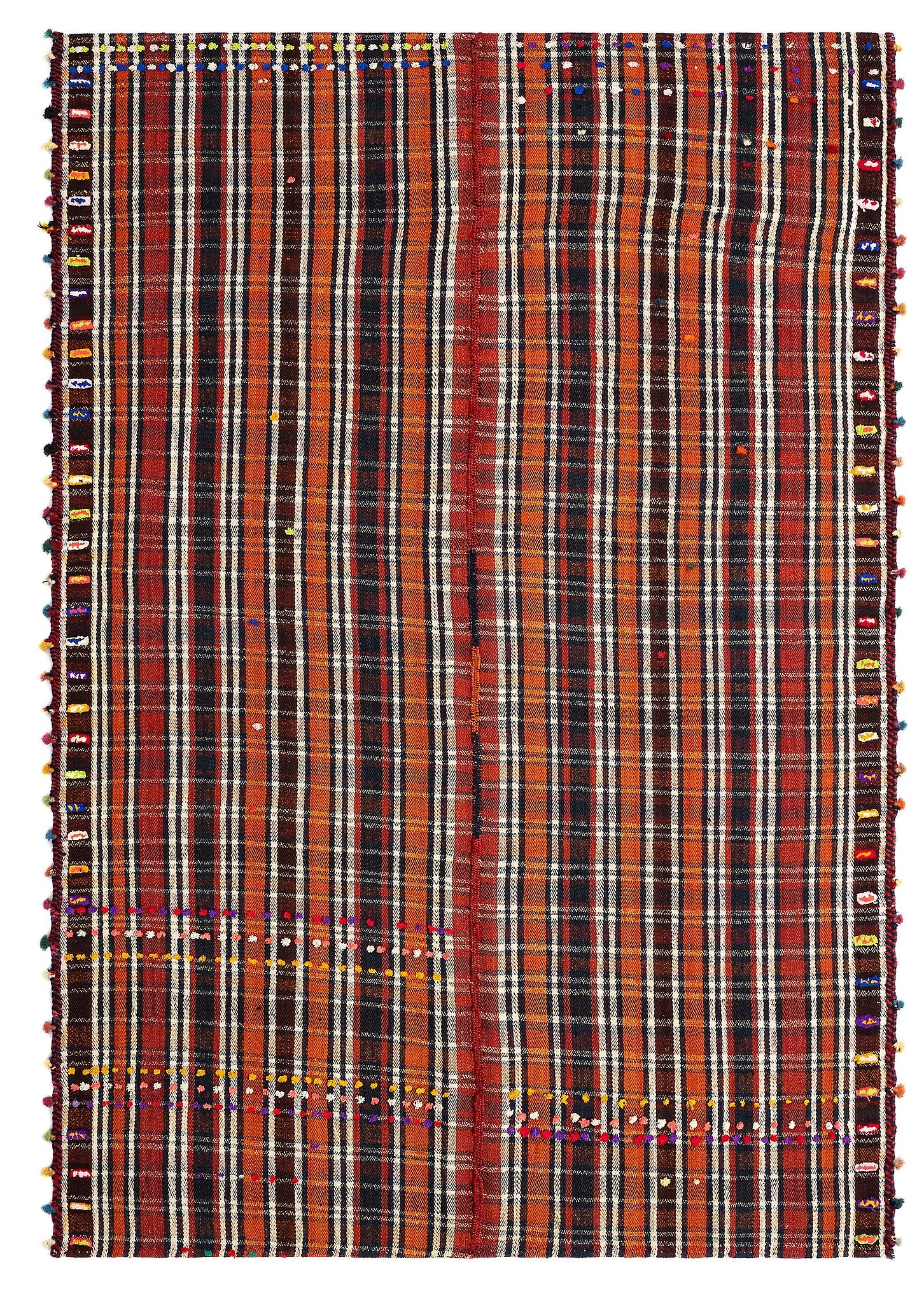 Hadorn Jajim 147x213 with Red Hand Woven Central Asia Rug