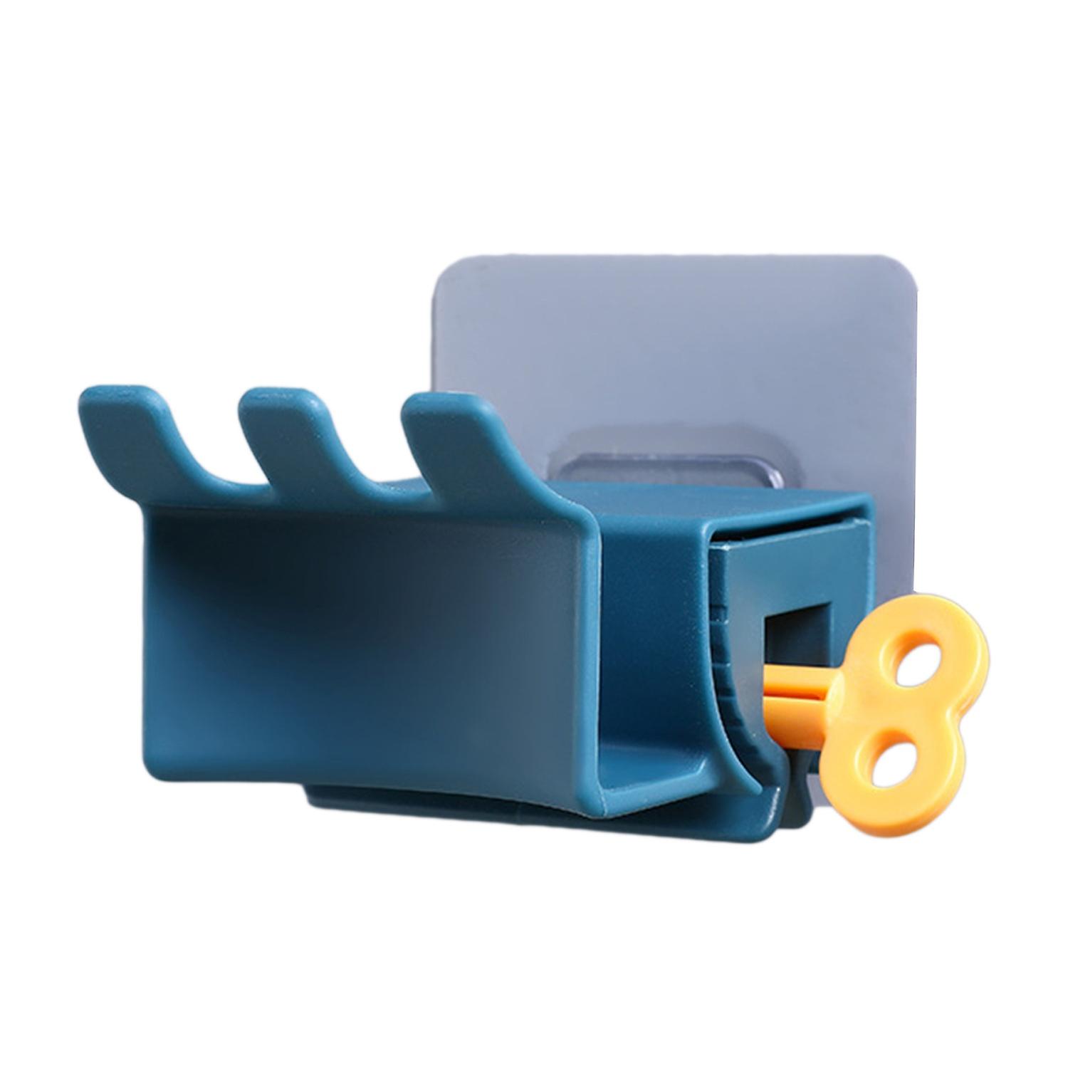 Wall Mount Toothpaste Toothbrush Storage Rack Facial Cleanser Squeezer Dispenser