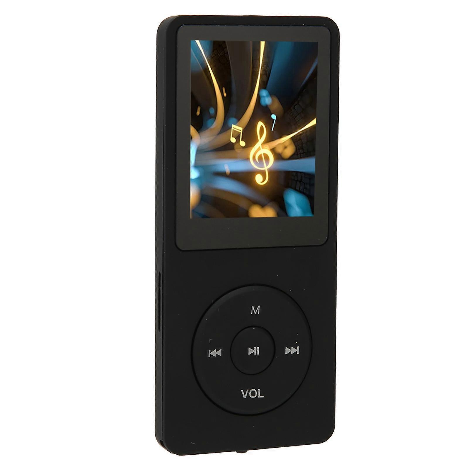 MP3 MP4 Player 1.8in Screen 8GB Memory 64GB Expandable 30 Hours Playback Multi Function Sports Music Player Black