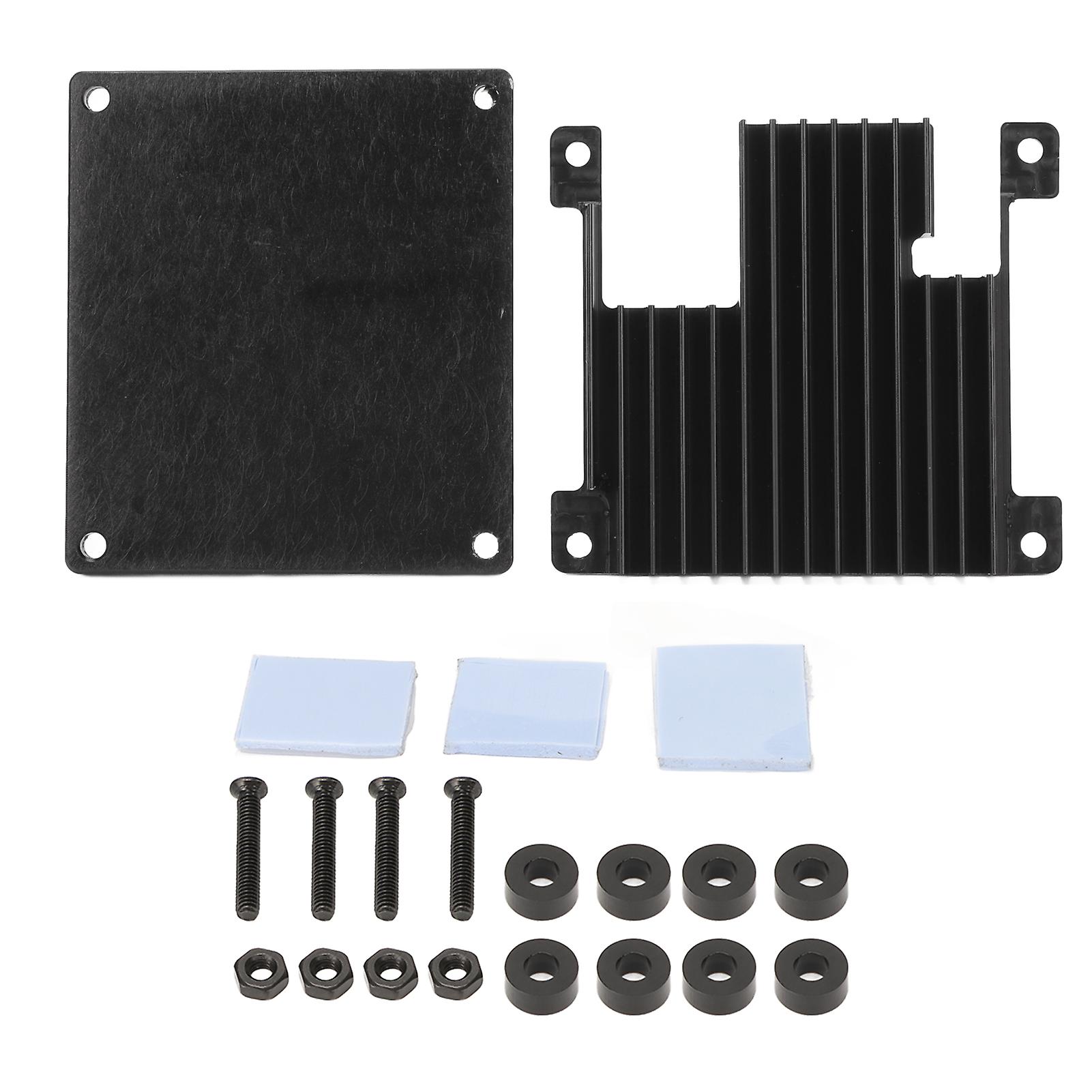 Heatsink for Orange Pi Zero 2 Simple Black Aluminum Alloy Cooling Case with Silicone Pad for Orange Pi Zero 2