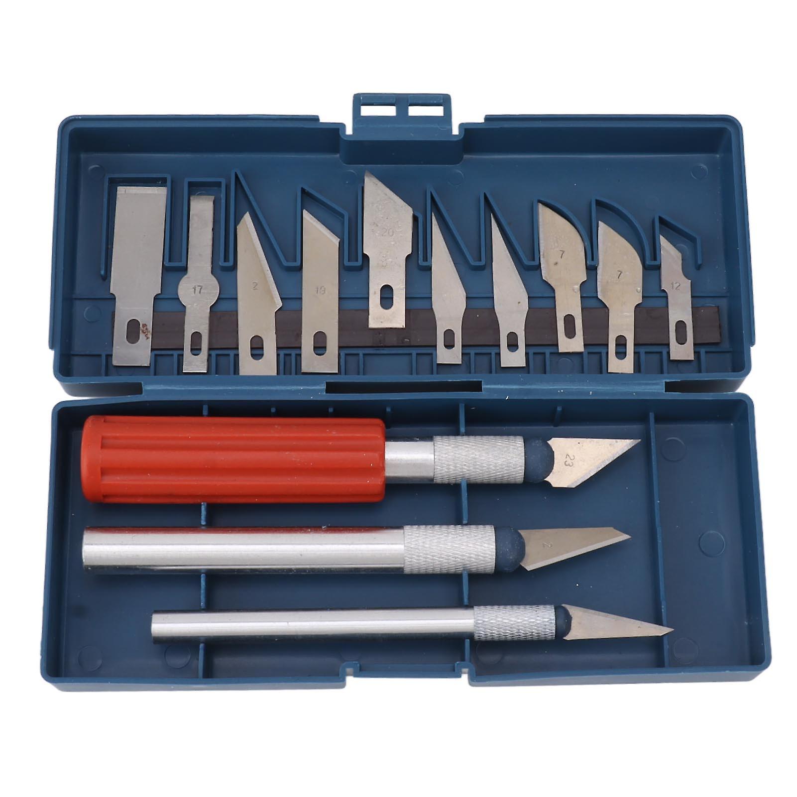 Ensemble de 13 ciseaux à sculpter en acier, outil de sculpture portable pour le travail du bois