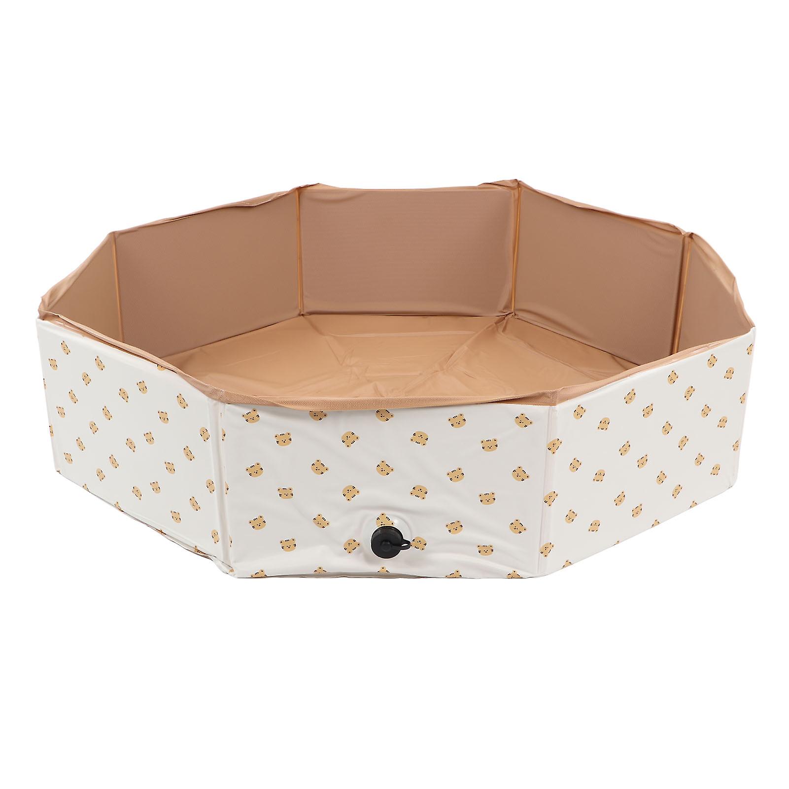 Portable Foldable Baby Ball Pool - Large Tiger Print Design for Indoor Play & Bath Storage