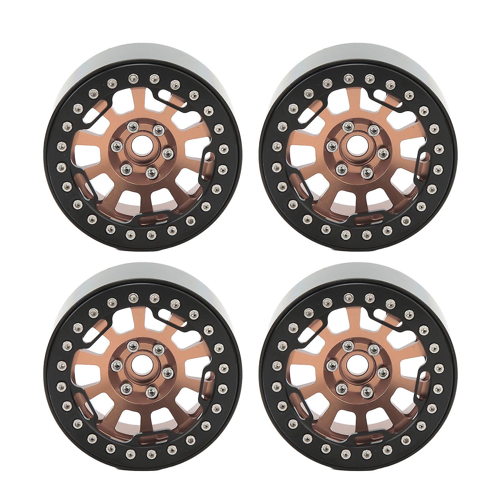 4 PCS 2.2in Aluminum Alloy Wheel Hub Universal Replacement Hub for 1/10 RC Simulation Crawler Copper