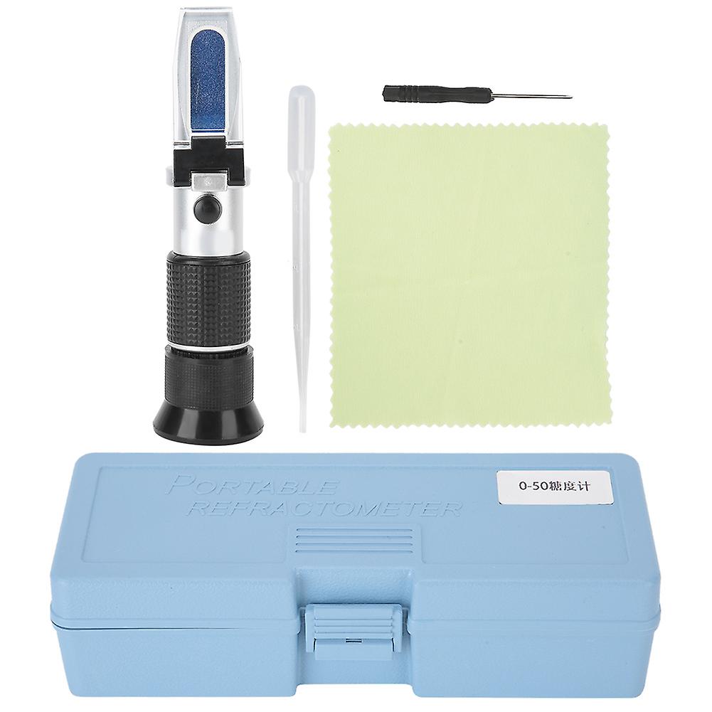 Handheld Refractometer Sugar Concentration Meter Densitometer 0‑50% Sugar Tester Meter