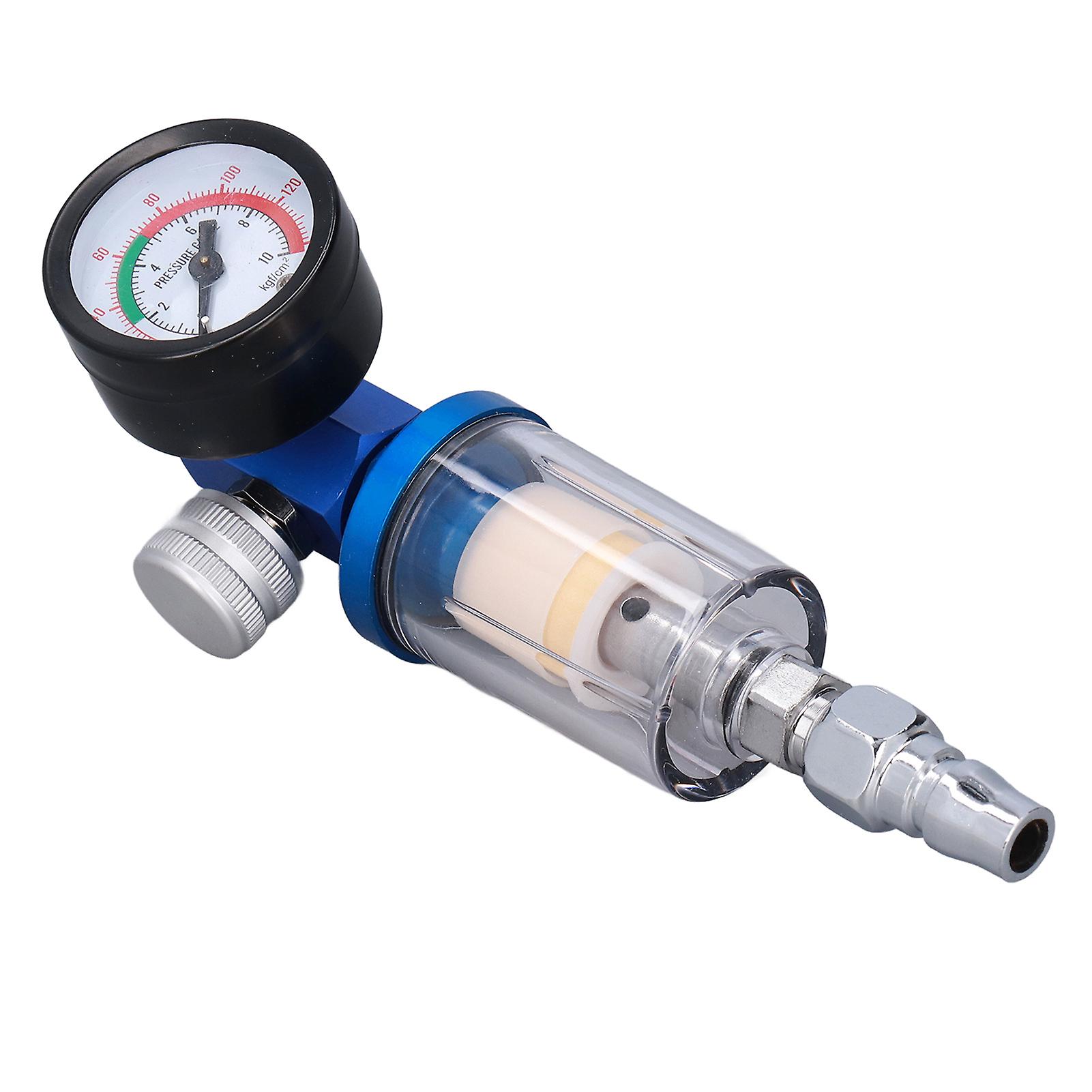 Spray Gun Air Regulator Aluminum Alloy Plastic In Line Water Trap Filter Tool for Pipe 1/4in Interface