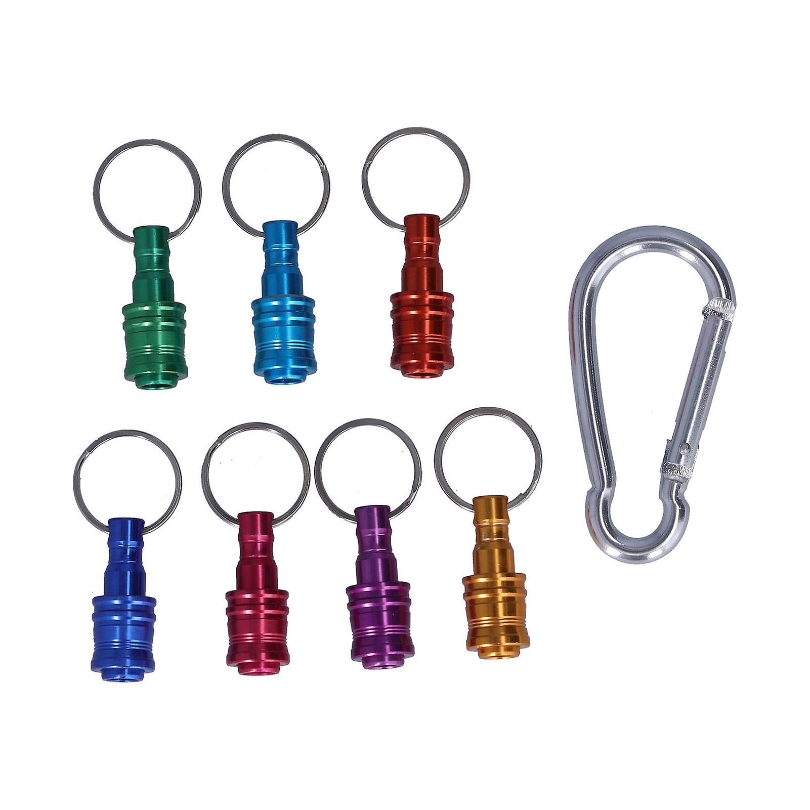 7Pcs Keychain Extension Bar Fast Change Screwdriver Bit Holder Adapter 1/4in Hex Shank Colorful
