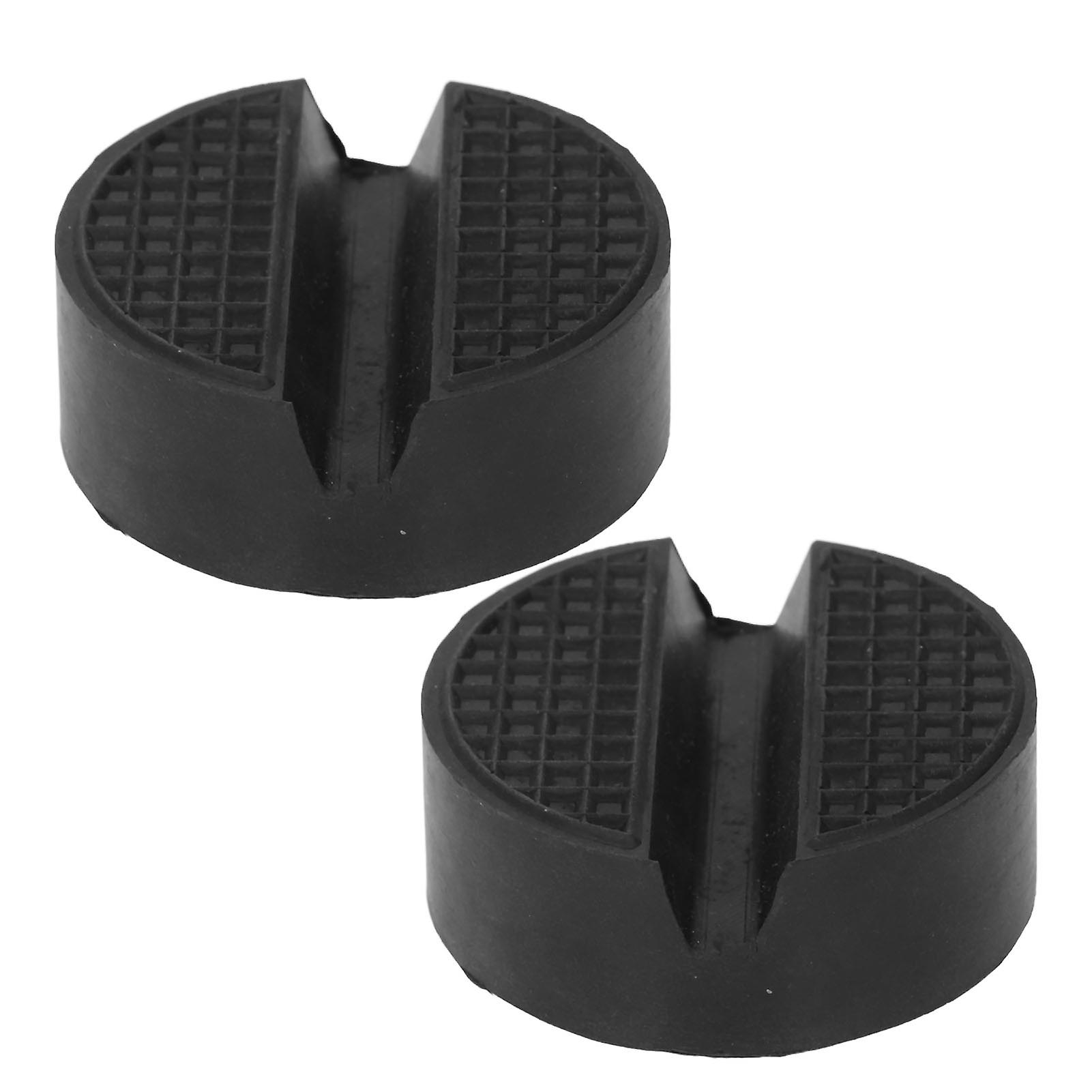 MechKit Rubber Jack Pads 2PCS Circular Rubber Jack Pad Adapter, Universal Slotted Car Jack Stand Lifting Protector, Fits Most Vehicles, Durable