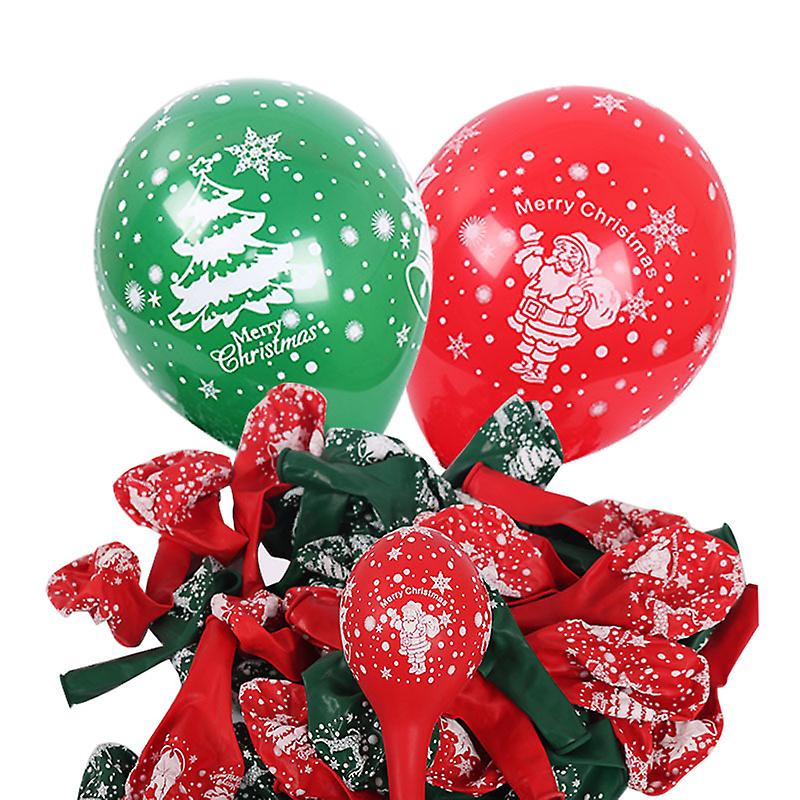 Christmas Balloons Red and Green Latex Balloons for Christmas Party Decorations