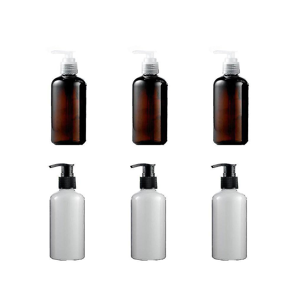 6pcs Practical Screw Pump Bottle Compact Round Shoulder Bottle Split Charging Empty Bottles Reusable