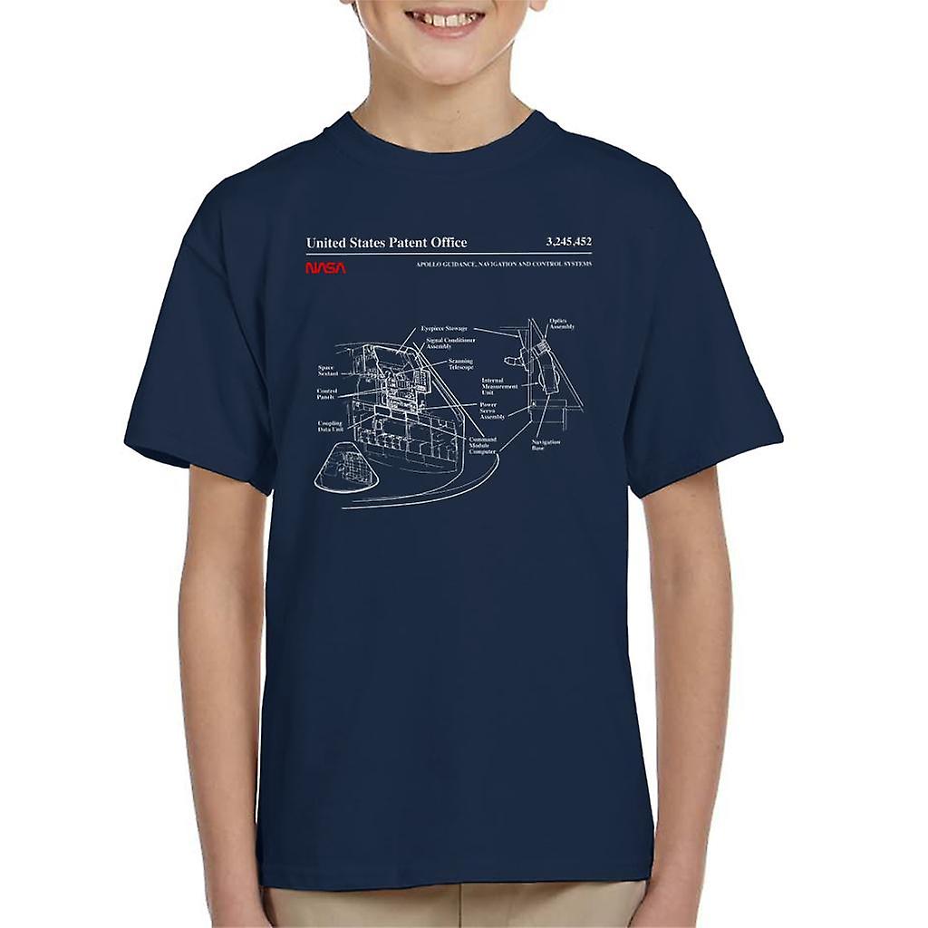 NASA Apollo Control Systems Blueprint Kid's T-Shirt