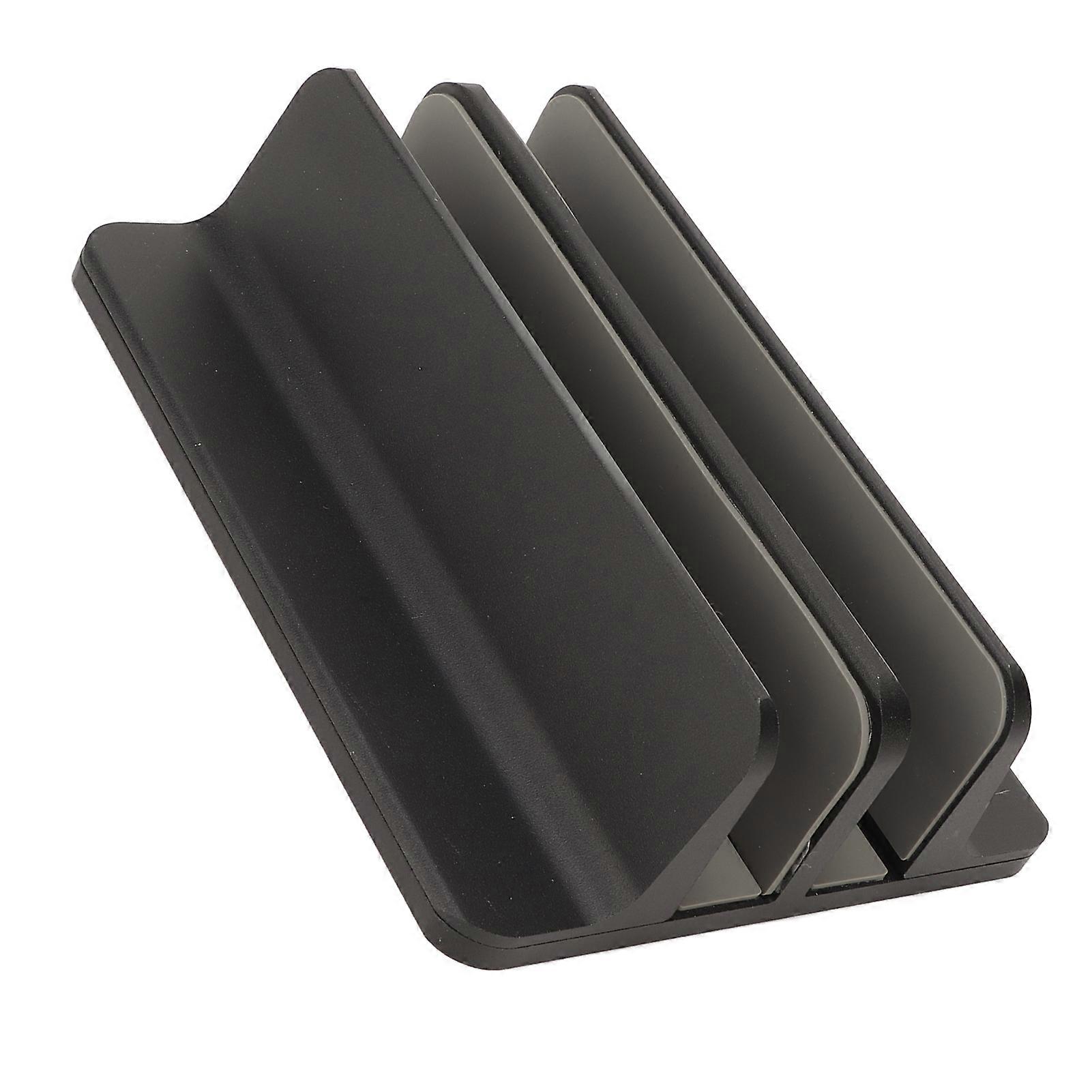 Vertical Laptop Stand Aluminum Alloy Double Dock Black Multifunctional Cooling Desktop Laptop Stand Holder