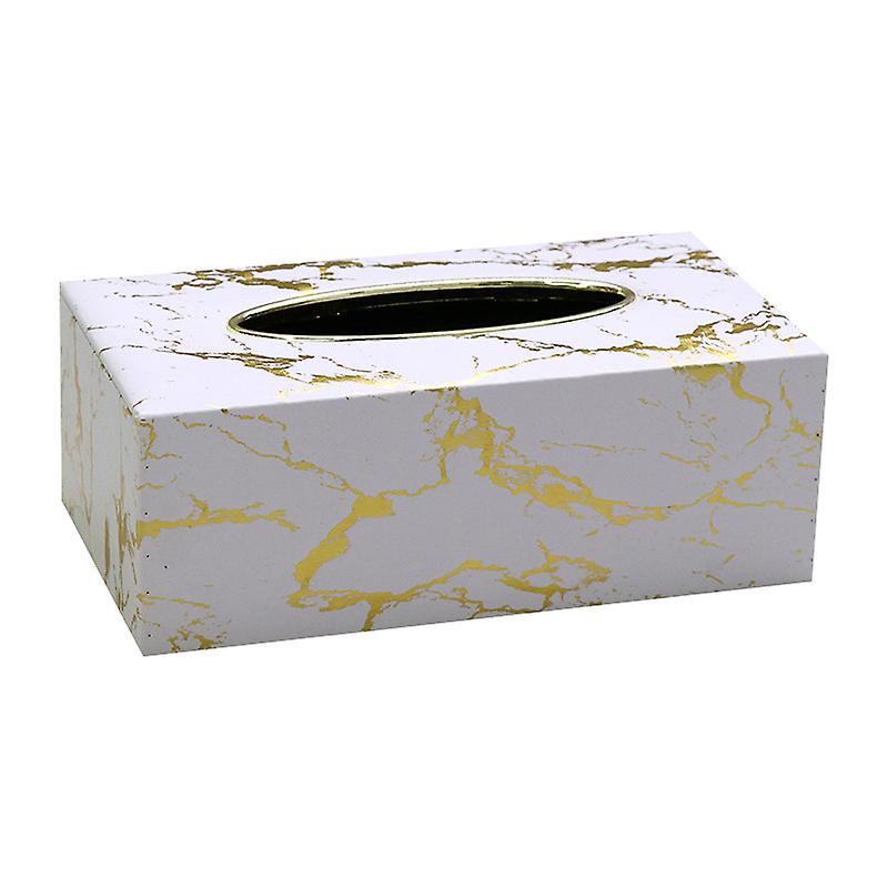 Square tissue paper storage box - golden white drawer 24*13*9.5cm