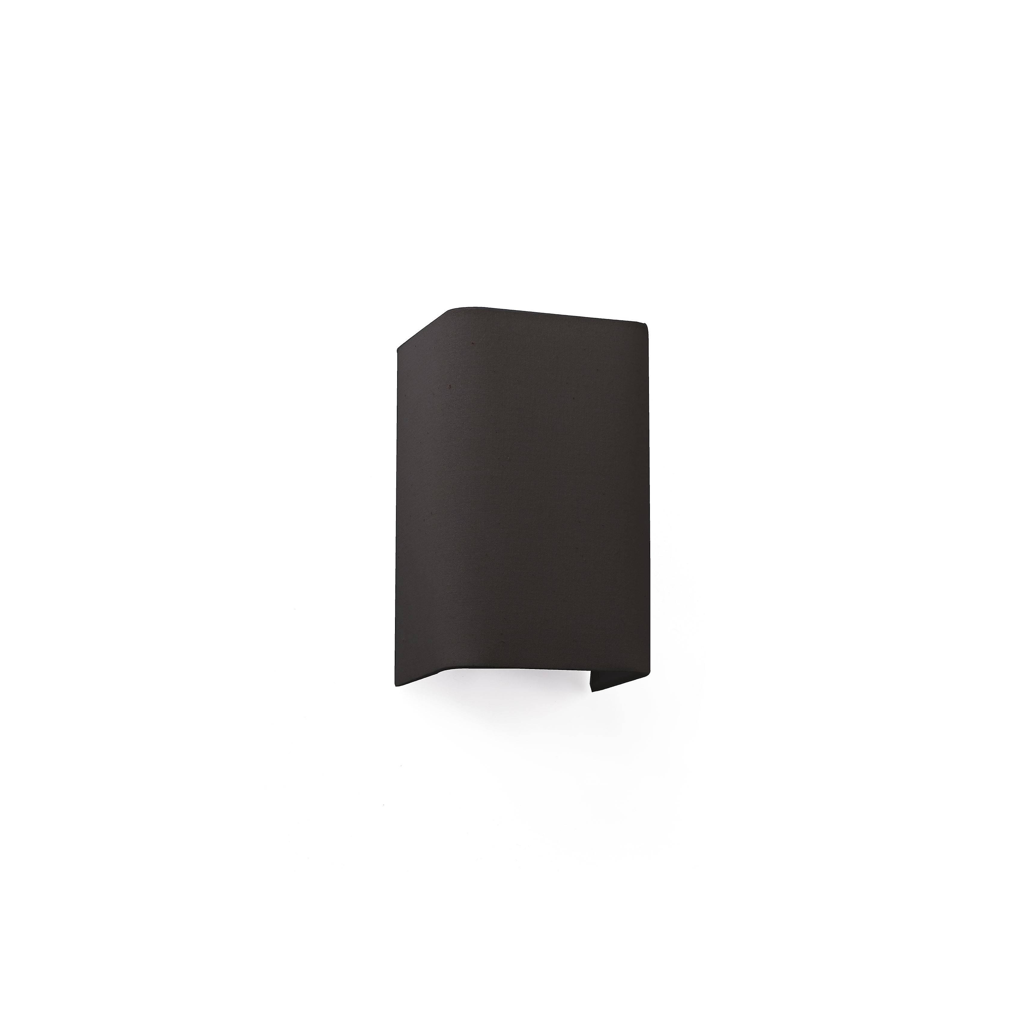 Faro - Cotton Black Square Wall Light 200x 125x 105 1x E27