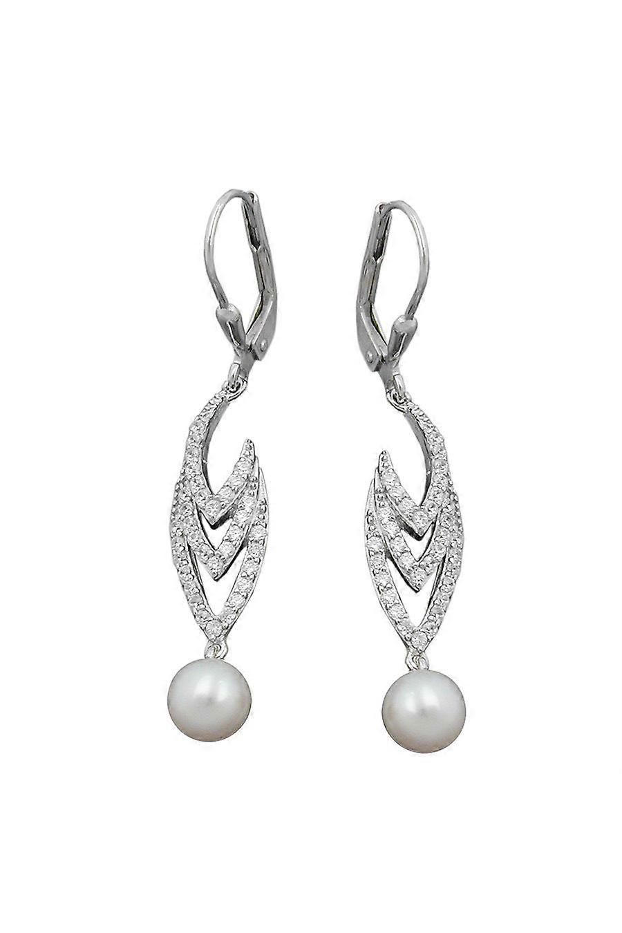 Earring Leverback Pearl Silver 925 - Gl94018