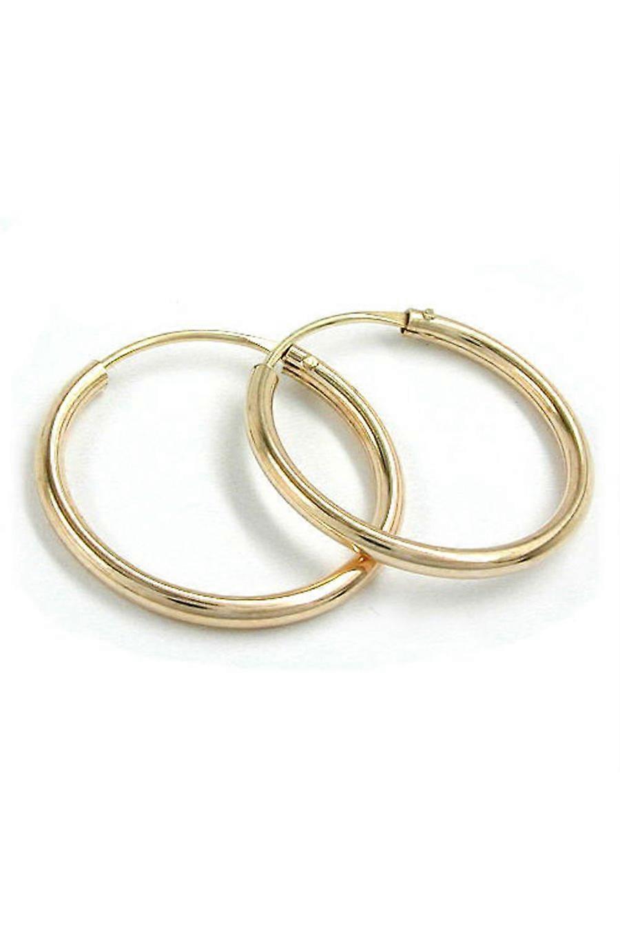 Hoop Earrings 14mm 9k Gold - Gl431008