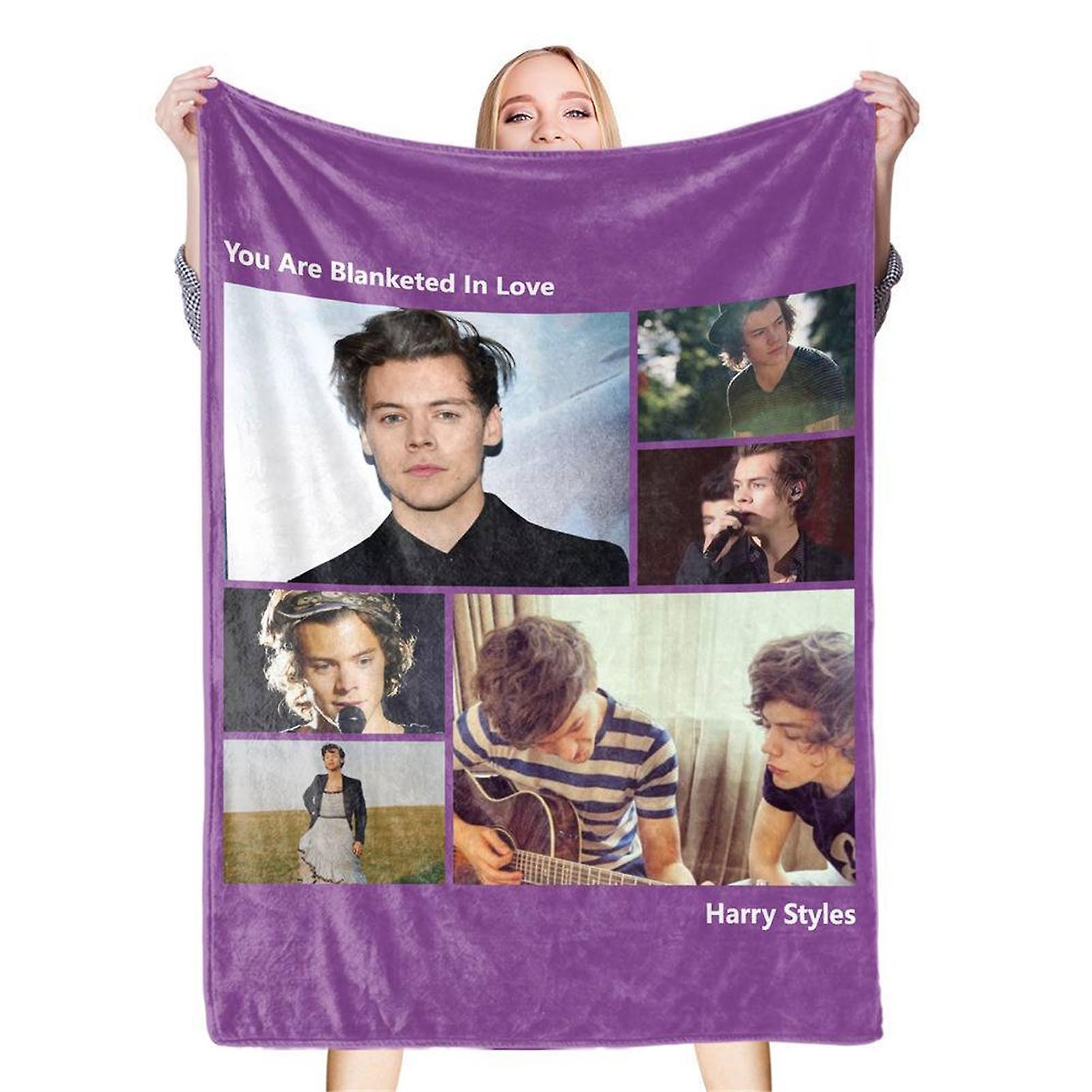 Blanket Breathable Bright Color Clear Printed Home Decoration Polyester Machine Washable BL603I‑4 80x100cm
