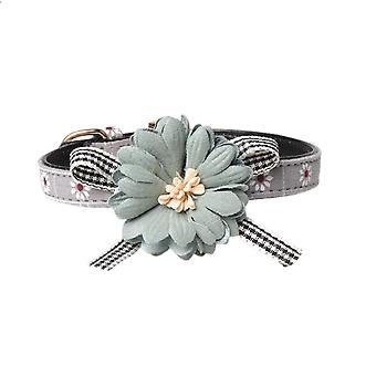 Veeki Kitten Puppy Collar - Flower Bow Tie Cat Dog Necklace for Small Dogs Girl - Teacup Chihuahua Yorkie Clothes Holiday Costume Outfits Accessories1