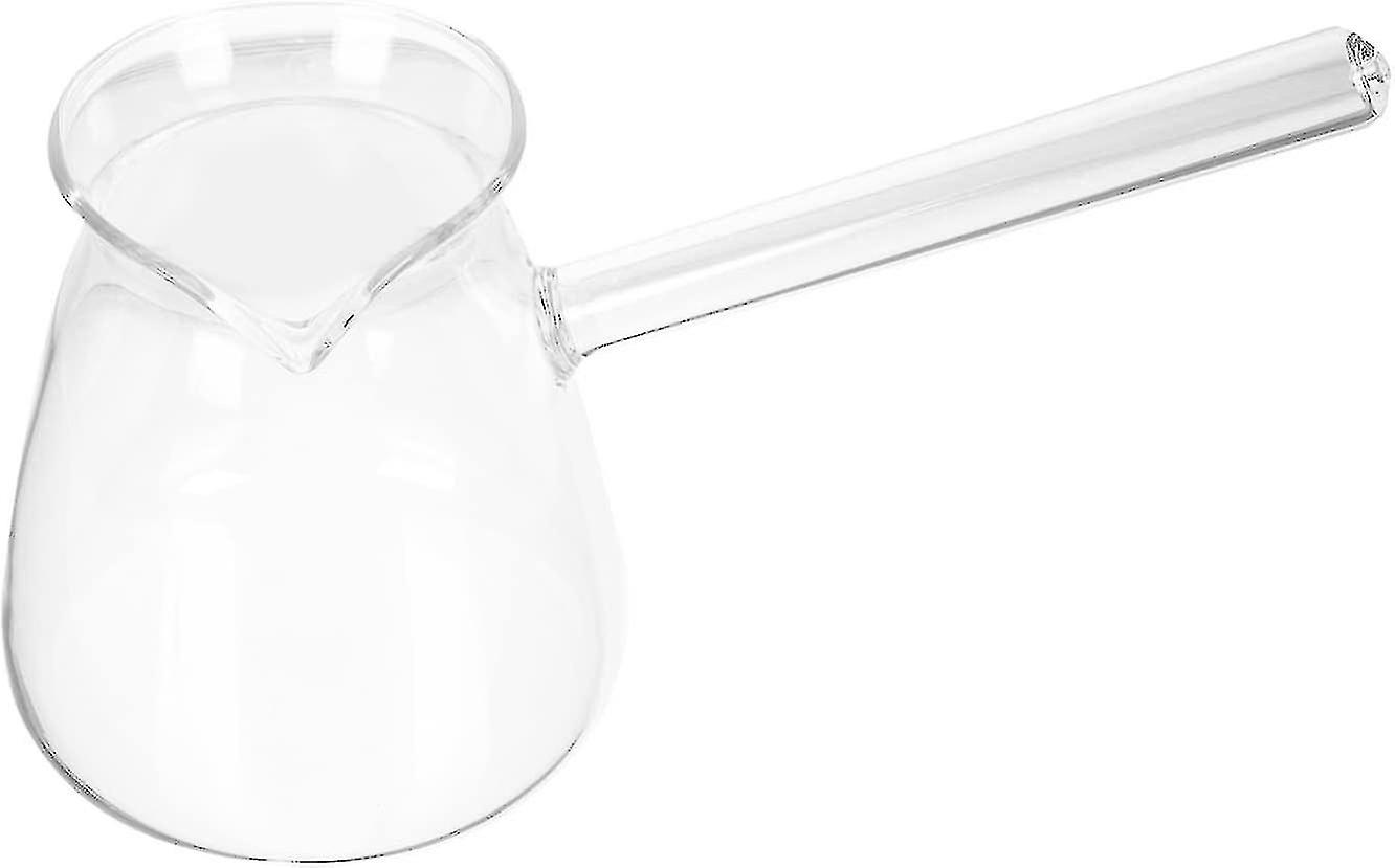 Arap Cezvesi Saplı Cam Türk Cezvesi, Süt Ve Tereyağı Isıtıcı, Set Üstü Çay Makinesi Kahve Makinesi, Isı-Sıcak Çikolata Eritme Potası, 450ml