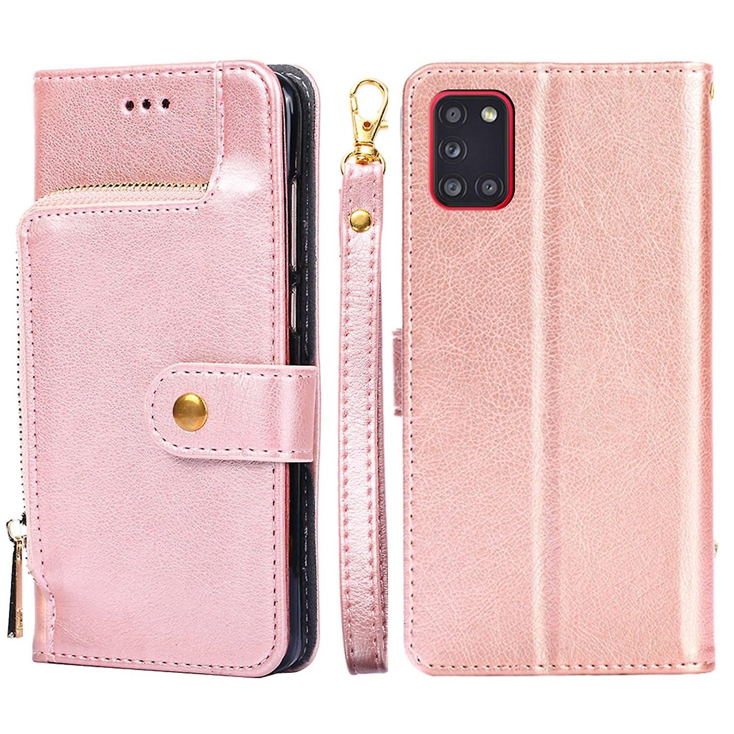 For Samsung Galaxy A31 EU Version Zipper Bag PU+TPU Case