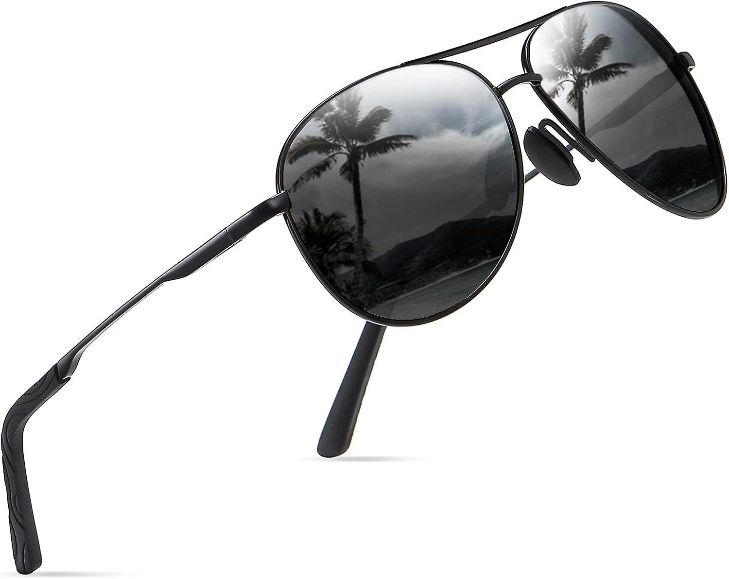 Yvey Polarized Sunglasses For Men & Women - Vintage Pilot Style UV400 Protection, Hero-Inspired Metal Frame