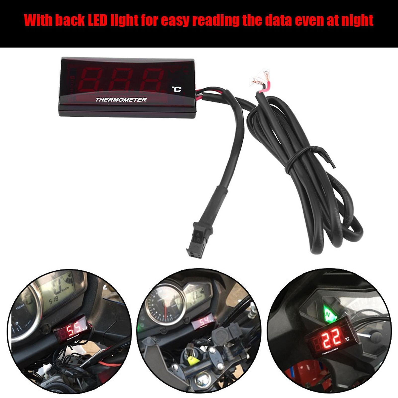 Universal Motorcycle Digital Thermometer Water Temp Temperature Gauge Meter for Racing Scooter